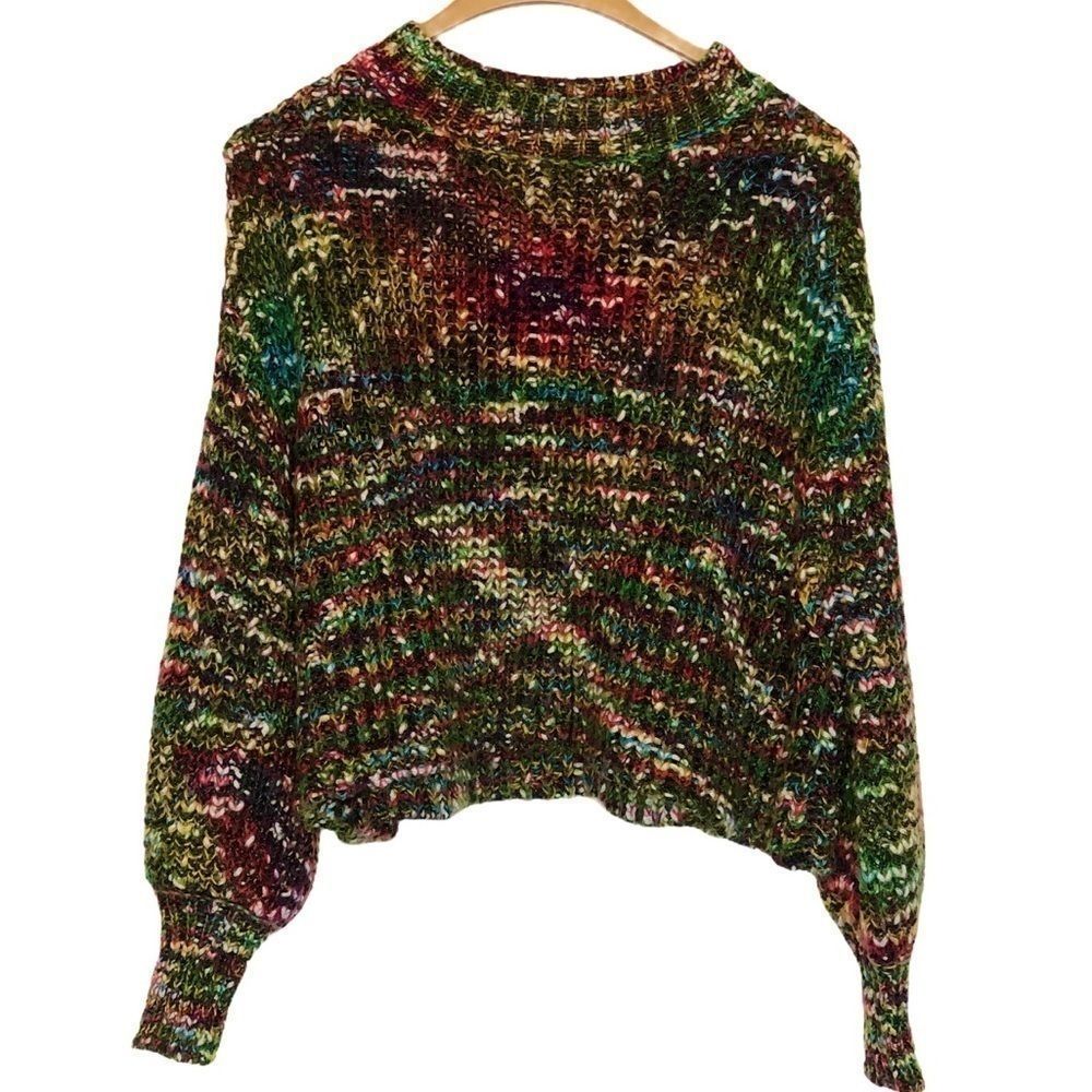 Code x Mode Cropped Crew Neck Chunky Knit Sweater